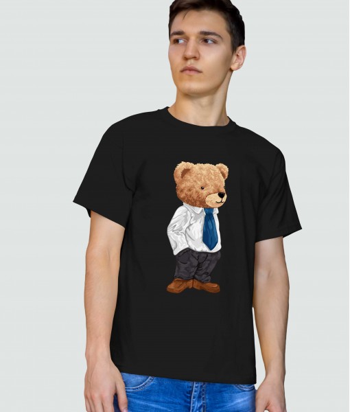Мъжка тениска с щампа Мечета Suit bear